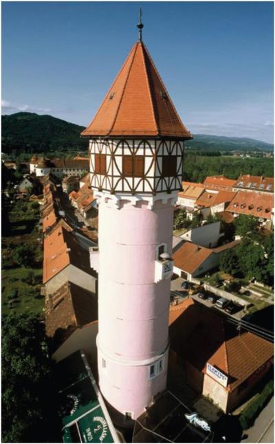 Turm in der Gemeinde Brezice in Slowenien