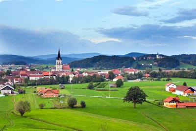 Dolenjska Temenica Tal Bauernhof, Slowenien