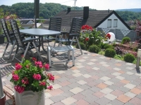 Große Terrasse mit guter Fernsicht