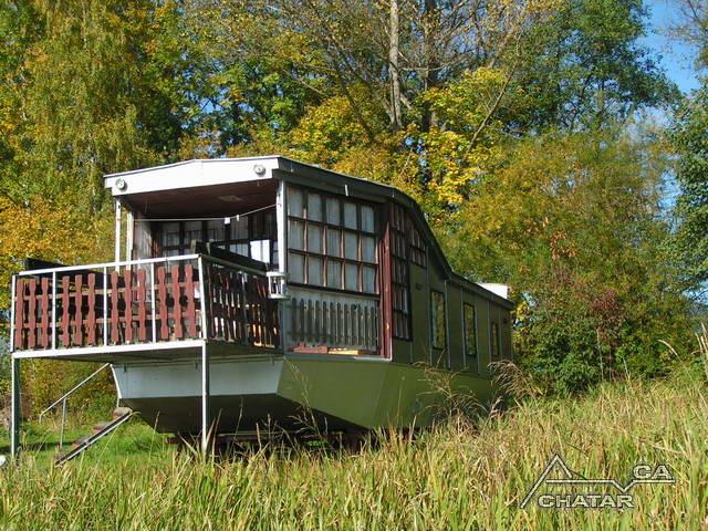 Boot in Horni Plana, Lipno Stausee mit Boot, Meerblick