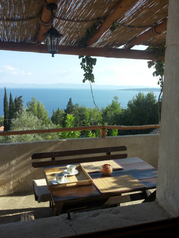 Terrasse-Blick auf das Meer