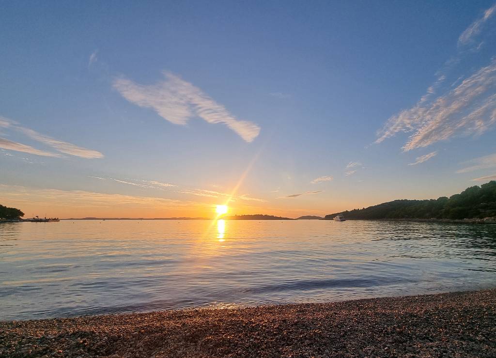 Sunset on Podvrske beach