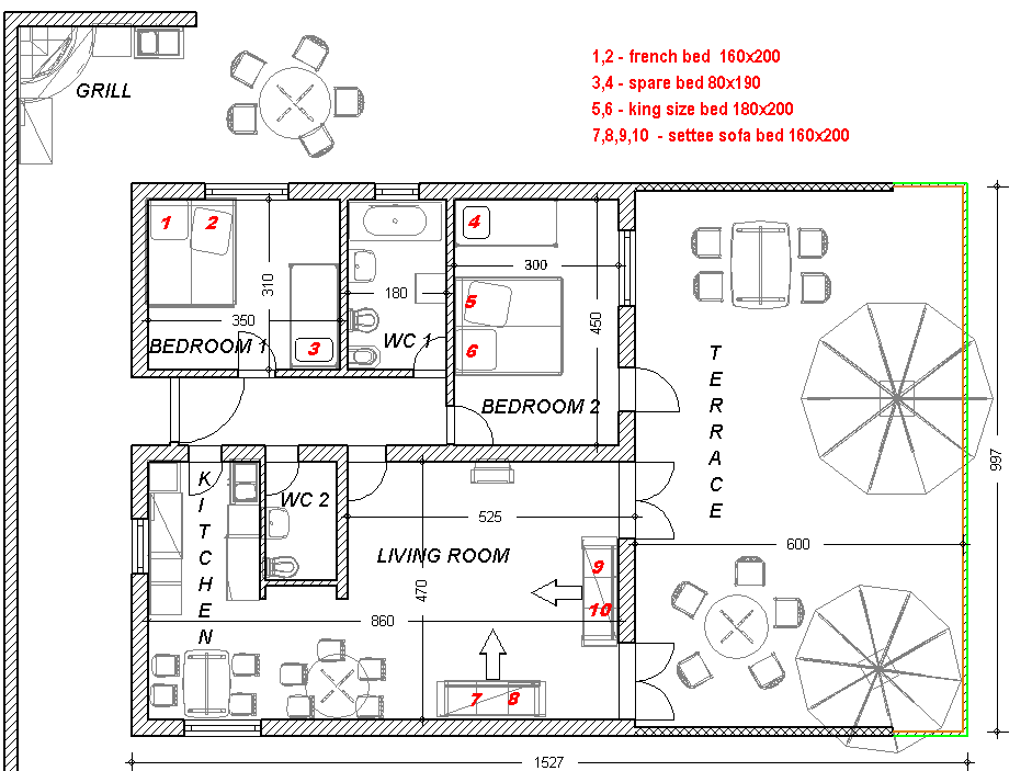 Wohnung im ersten Stock