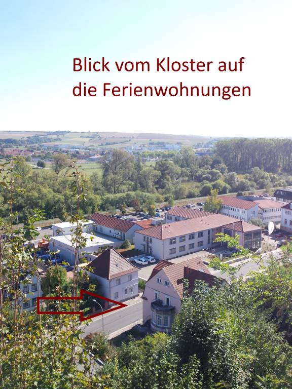 Blick von der Klosterkapelle auf die Ferienwohnung