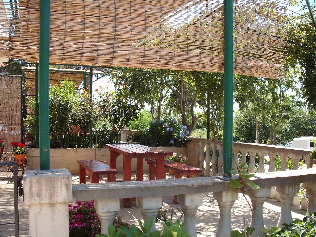 Die Terrasse des Apartments 1