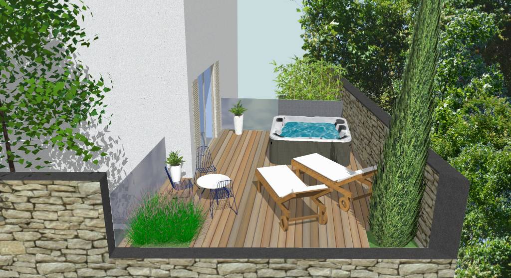 Wohnung und Gartenterrasse befinden sich derzeit im Umbau.