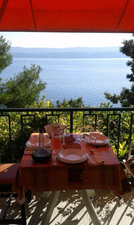 Apartmán Ein-Zimmer-Wohnung für 2-4 Personen mit Balkon und einem schönen Blick auf das Meer !, Stanici, Mitteldalmatien Omis Chorvatsko