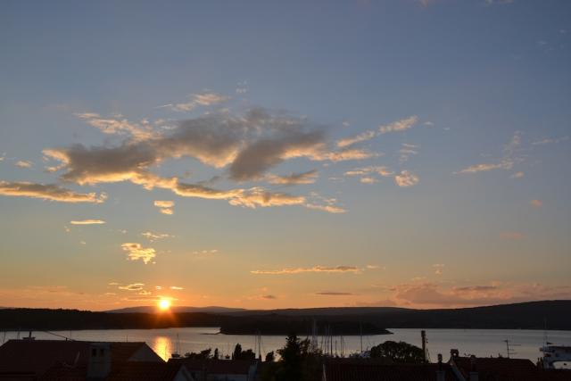 Apartment terrace sea view sunset