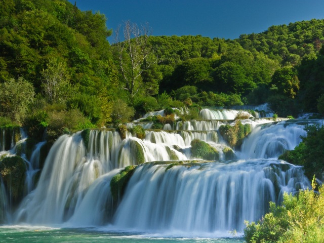 Der Nationalpark Krka, etwa eine Autostunde entfernt