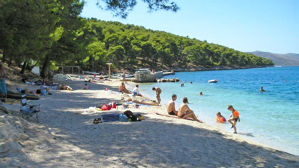 Strand 200 Meter von der Villa entfernt für kleine Kinder geeignet