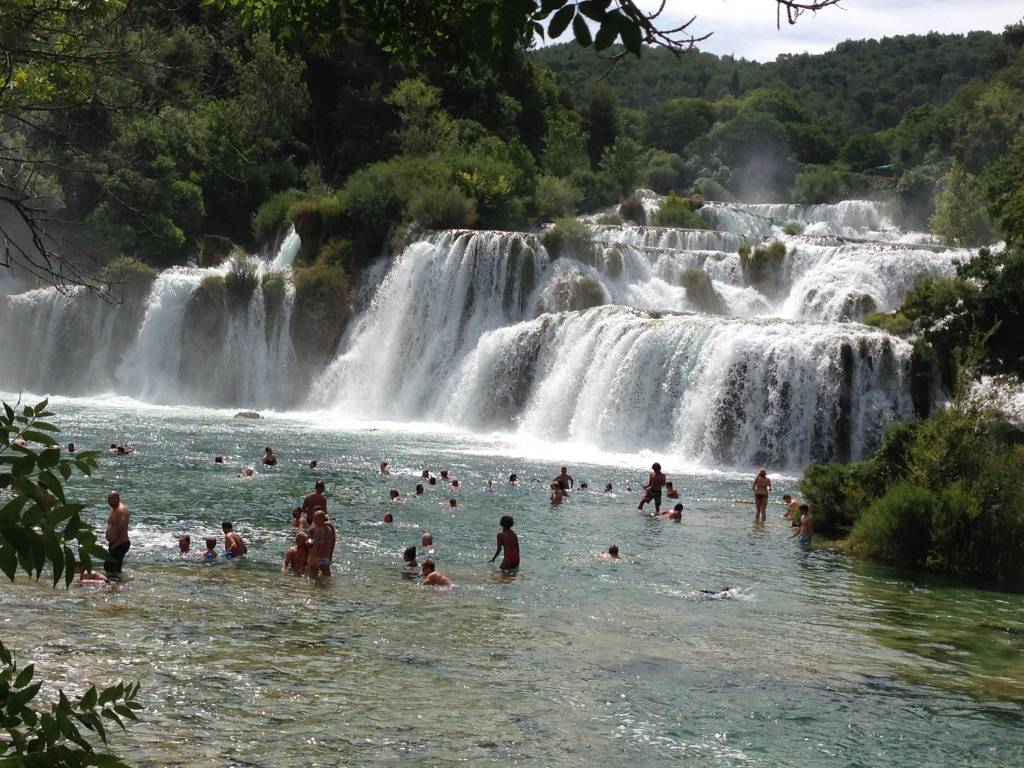 Krka waterfalls 20km away
