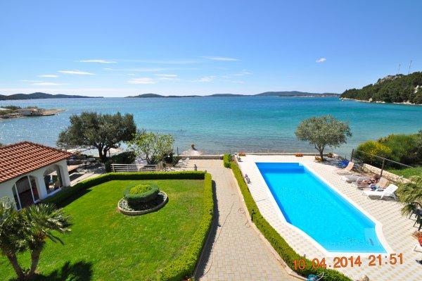 View from the Terrace over Garden, Swimming Pool and the Sea